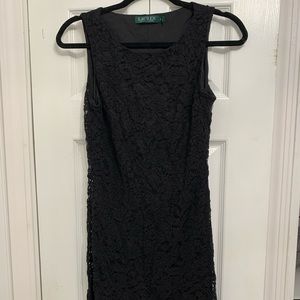 RALPH LAUREN BLACK LACE DRESS